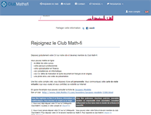 Tablet Screenshot of club.maths-fi.com